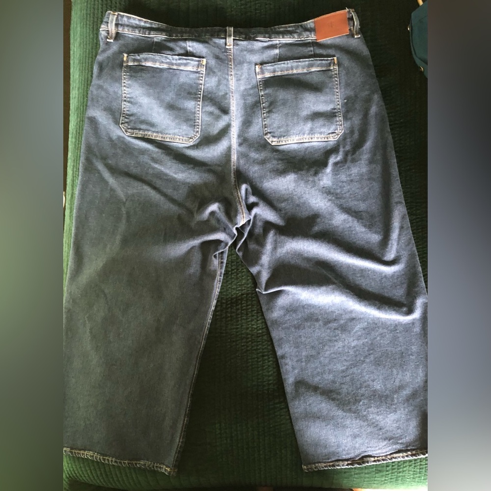 Ralph Lauren High Rise Crop Wide Leg Denim Jeans 22W & 20W - Picture 10 of 11